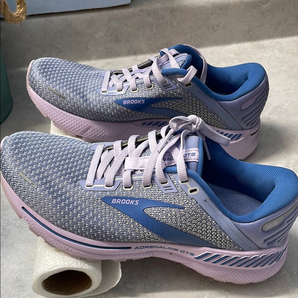 Brooks Blue and Pink Athletic Shoes with Breathable Mesh